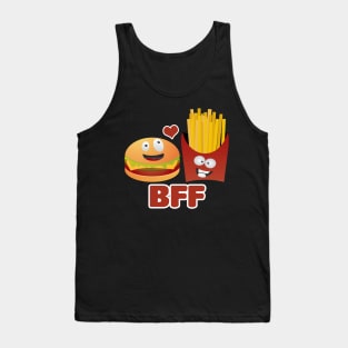 BFF Best Friends Forever Burger And Fries Tank Top